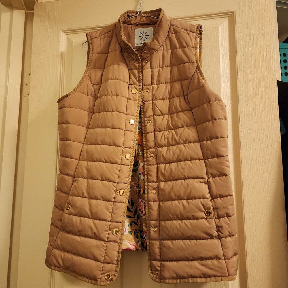 Rose gold puff vest